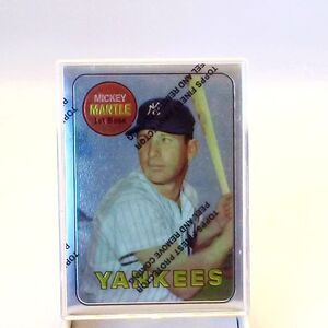 Mickey Mantle 1996 Topps Chrome Refractor #500 Yankees Reprint